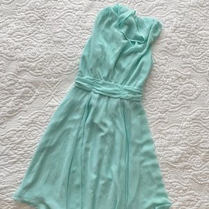 Flowy fully lined aqua summer dress